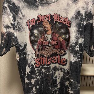Snoop Dogg shizzle Graphic Tie-Dye/ bleached T-Shirt